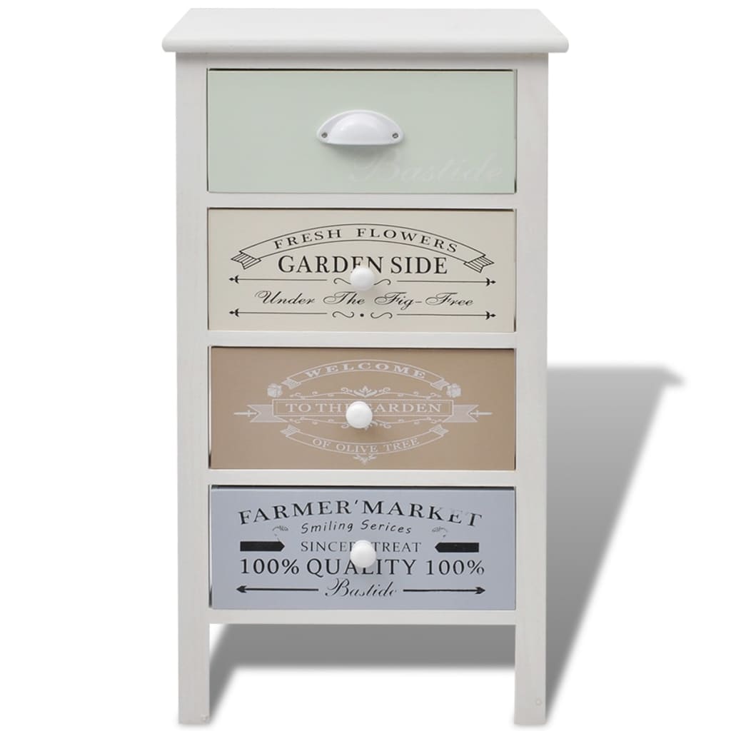 Storage Cabinet | Multicolour | Paulownia wood, Plywood | Compact