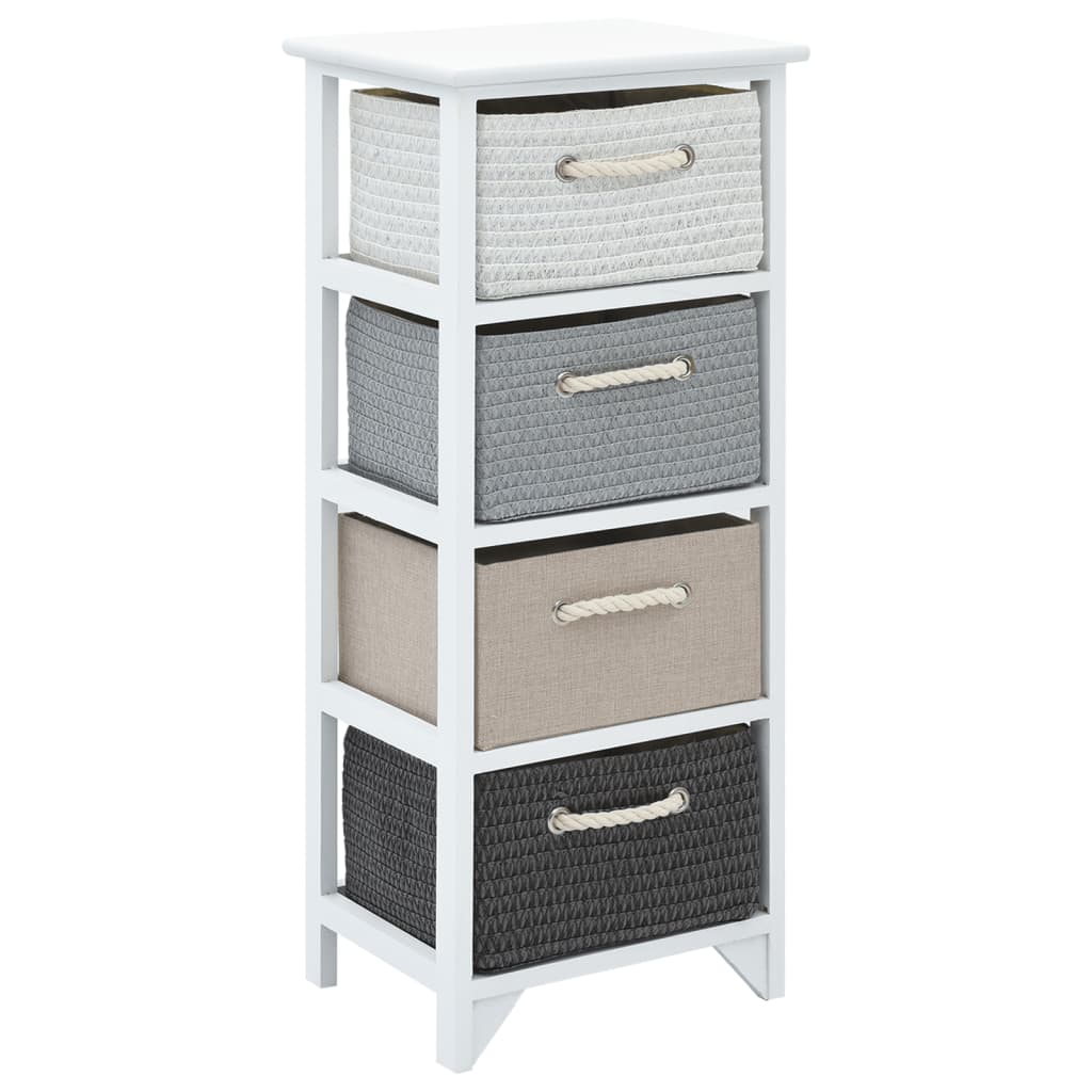 Storage Cabinet | White, Grey, Beige, Black | Paulownia wood, MDF