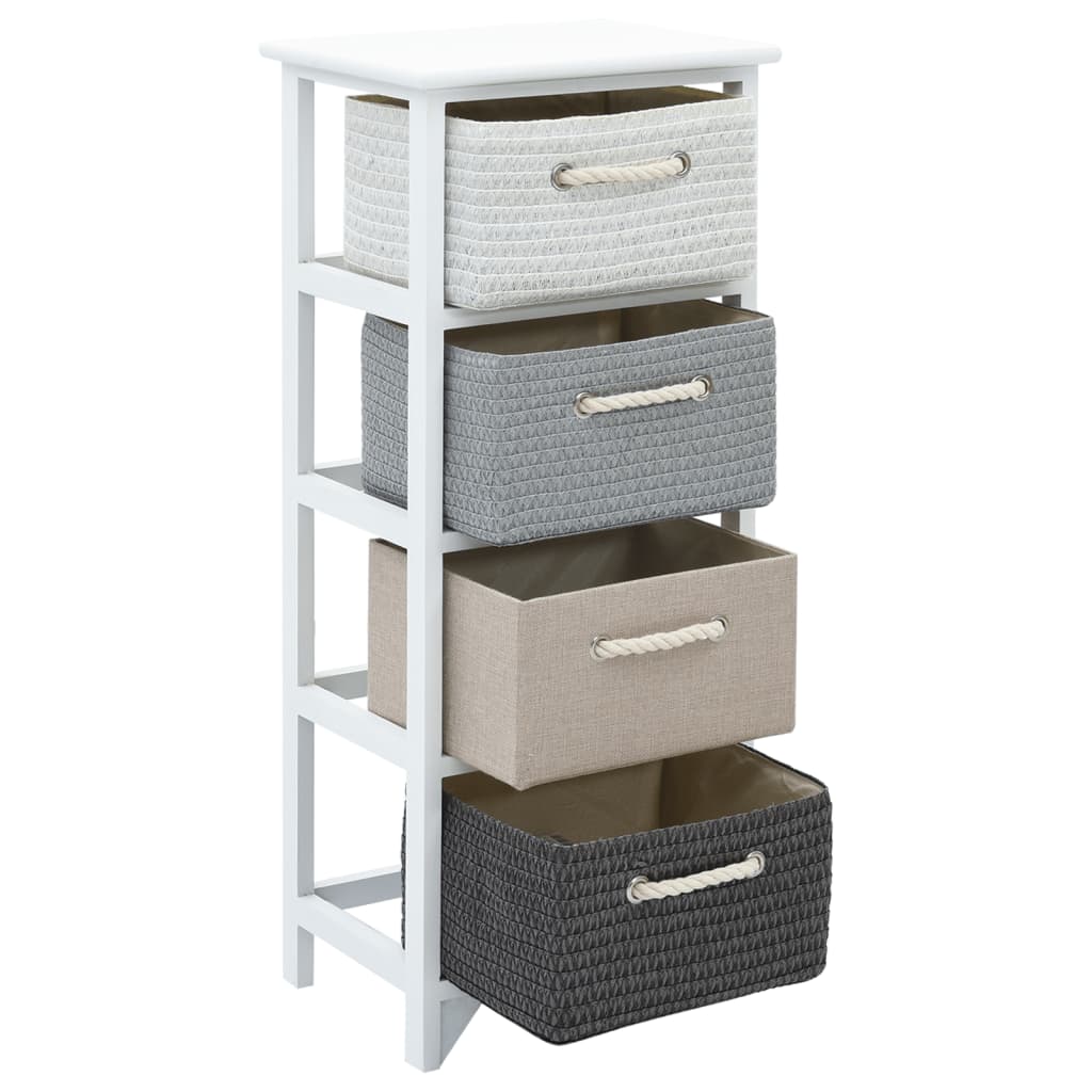 Storage Cabinet | White, Grey, Beige, Black | Paulownia wood, MDF
