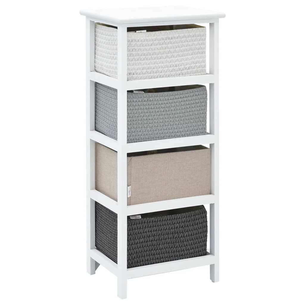 Storage Cabinet | White, Grey, Beige, Black | Paulownia wood, MDF