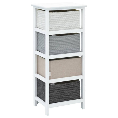 Storage Cabinet | White, Grey, Beige, Black | Paulownia wood, MDF