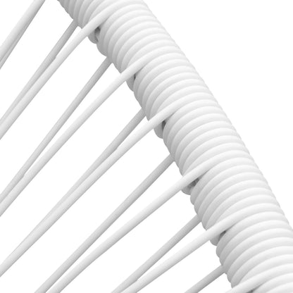 Garden Chair | White | PE Rattan, Powder-Coated Steel | Medium |  Tough