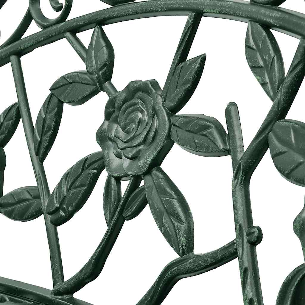 Garden Bench | Green | Cast aluminium, Cast iron | 100 cm | Durable