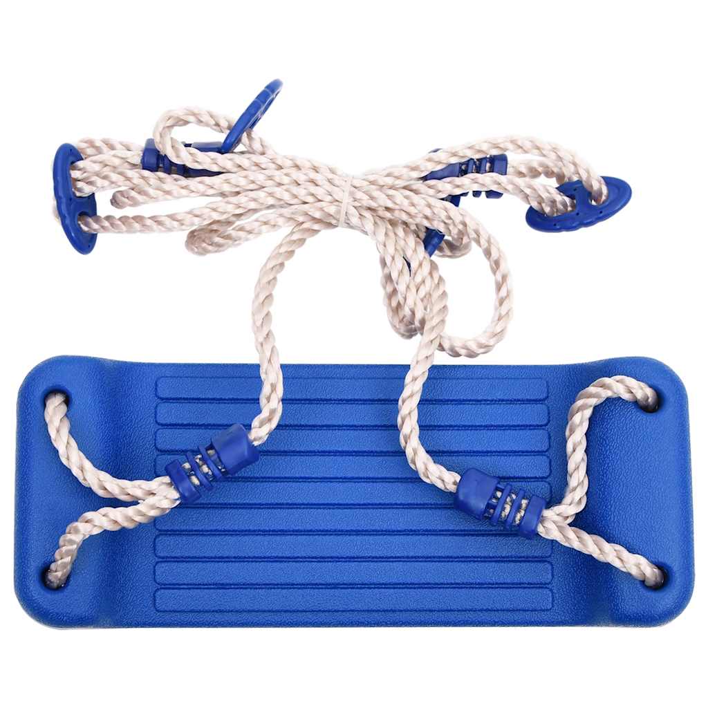 Swing Seats with Ropes 2 pcs Blue 38x16 cm PE