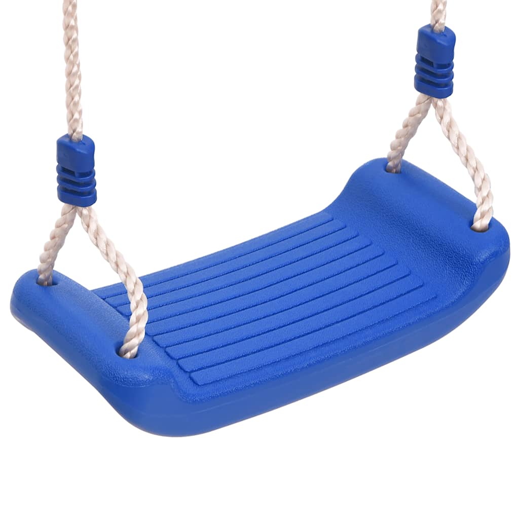 Swing Seats with Ropes 2 pcs Blue 38x16 cm PE