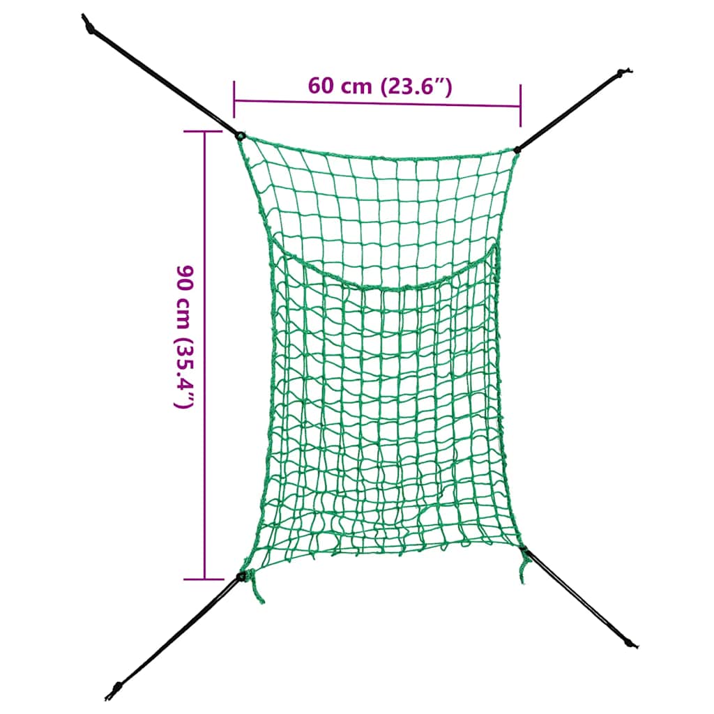 Hay Net | Set of 2 | Green | Polypropylene | Standard | Hay Net | Square