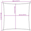 Sunshade Sail HDPE Square 3.6x3.6 m Beige