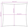 Sunshade Sail Oxford Fabric Square 3.6x3.6 m Anthracite