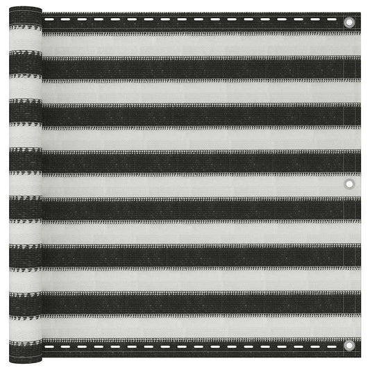 Balcony Screen HDPE 90x400 cm Anthracite and White