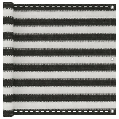 Balcony Screen HDPE 90x600 cm Anthracite and White