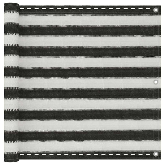 Balcony Screen HDPE 90x600 cm Anthracite and White