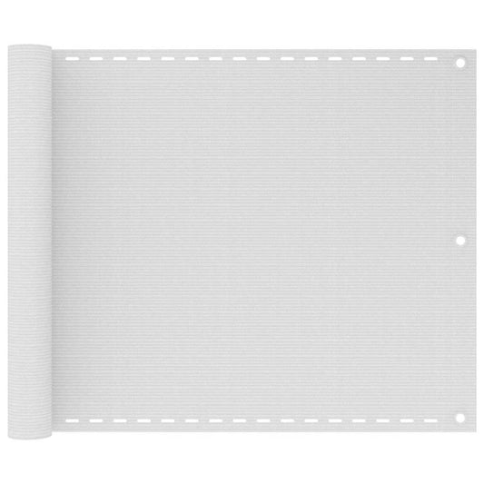 Balcony Screen HDPE 75x400 cm White