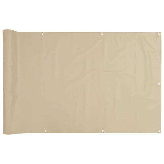 Balcony Screen Oxford Fabric 75x600 cm Beige