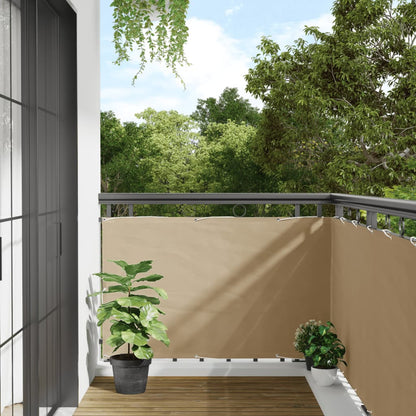 Balcony Screen Oxford Fabric 90x400 cm Beige