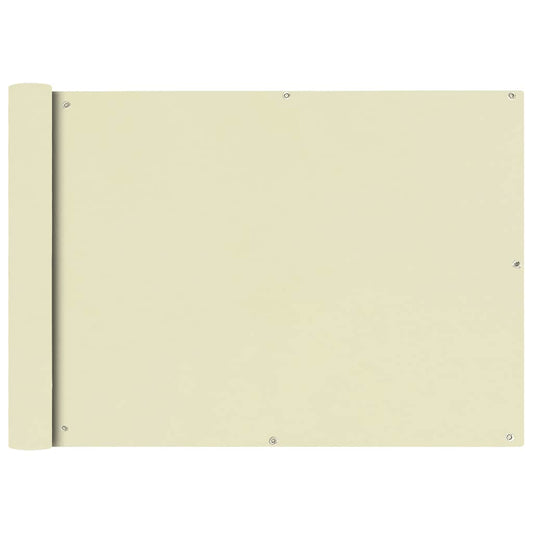 Balcony Screen Oxford Fabric 75x600 cm Cream