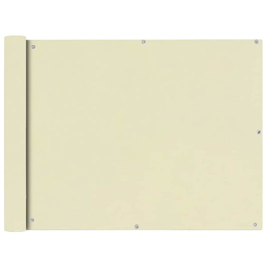 Balcony Screen Oxford Fabric 90x600 cm Cream