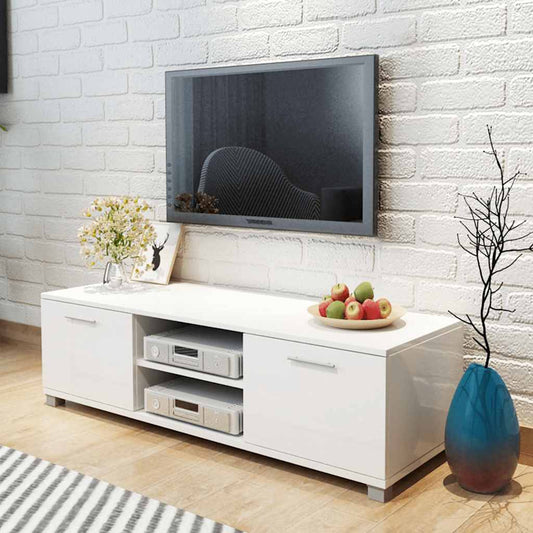 TV Stand | High-gloss white | Engineered wood, MDF | 120x40.5x35 cm