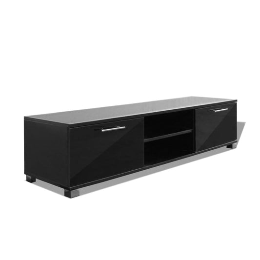 TV Stand | High-Gloss Black | Engineered Wood, MDF | Medium | TV Stand