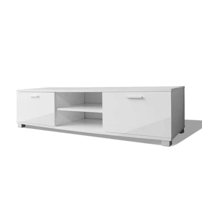 TV Stand | High-gloss white | Engineered wood, MDF | Medium | TV Cabinet