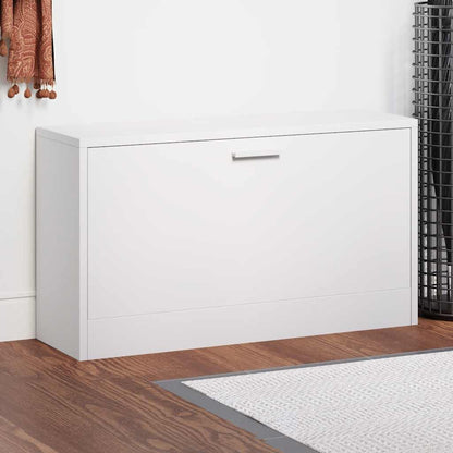 Shoe Storage Bench White 80x24x45 cm