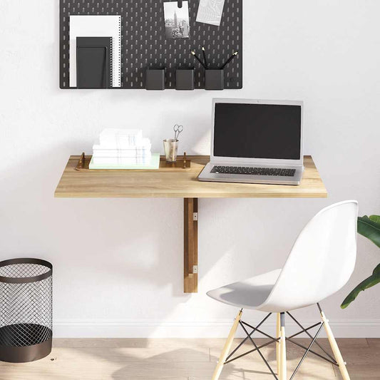 Folding Table | Oak | Engineered wood | Compact | Foldable