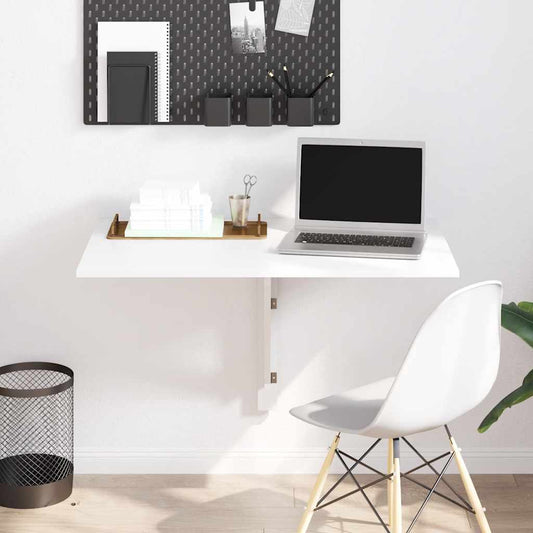 Folding Table | White | Engineered wood | Compact | Foldable