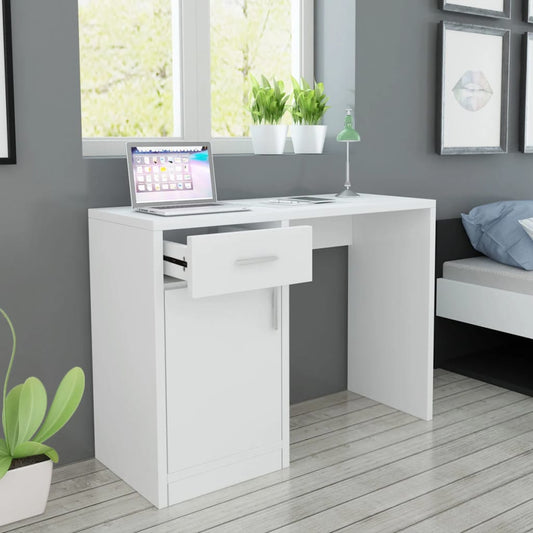 Desk | White | Engineered wood, MDF | 100x40x73 cm | Computer Desk