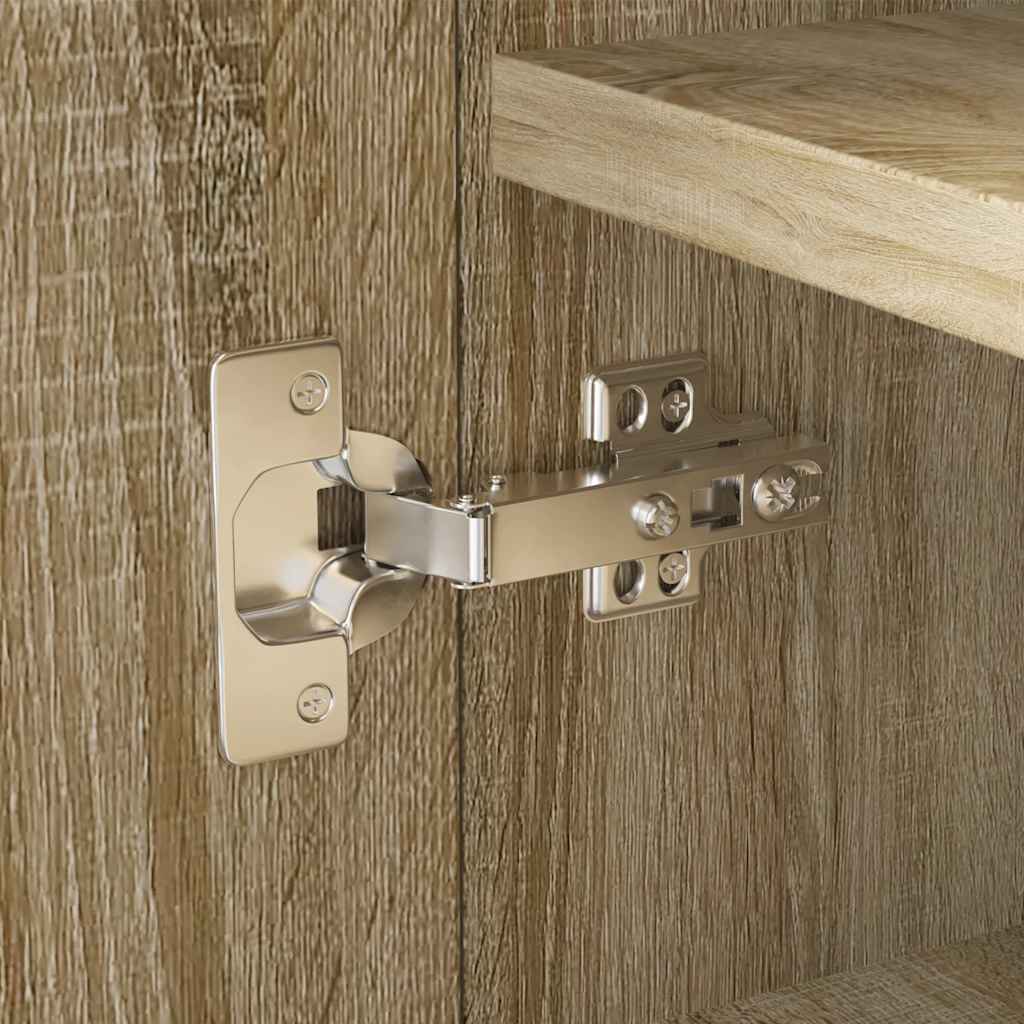 Shoe Cabinet 7 Shelves Oak