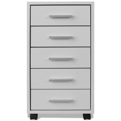 Office Drawer Unit | White | Engineered wood, MDF, Aluminium | Compact