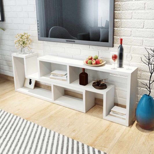 TV Stand | White | MDF and Engineered Wood | Modular | TV Stand