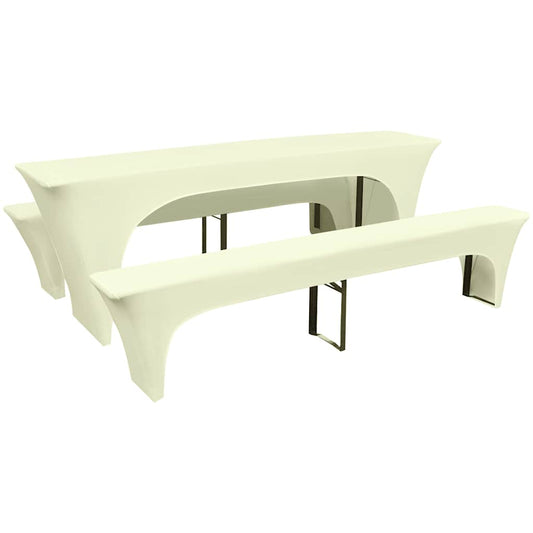 Table Cover | Set of 3 | Cream | Stretch fabric with 10% spandex