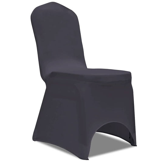 131412 vidaXL Stretch Chair Cover 6 pcs Anthracite