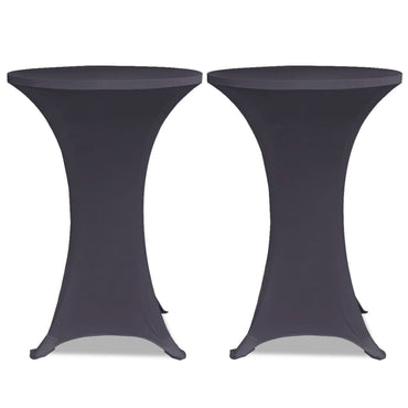 Stretch Table Cover 2 pcs 60 cm Anthracite