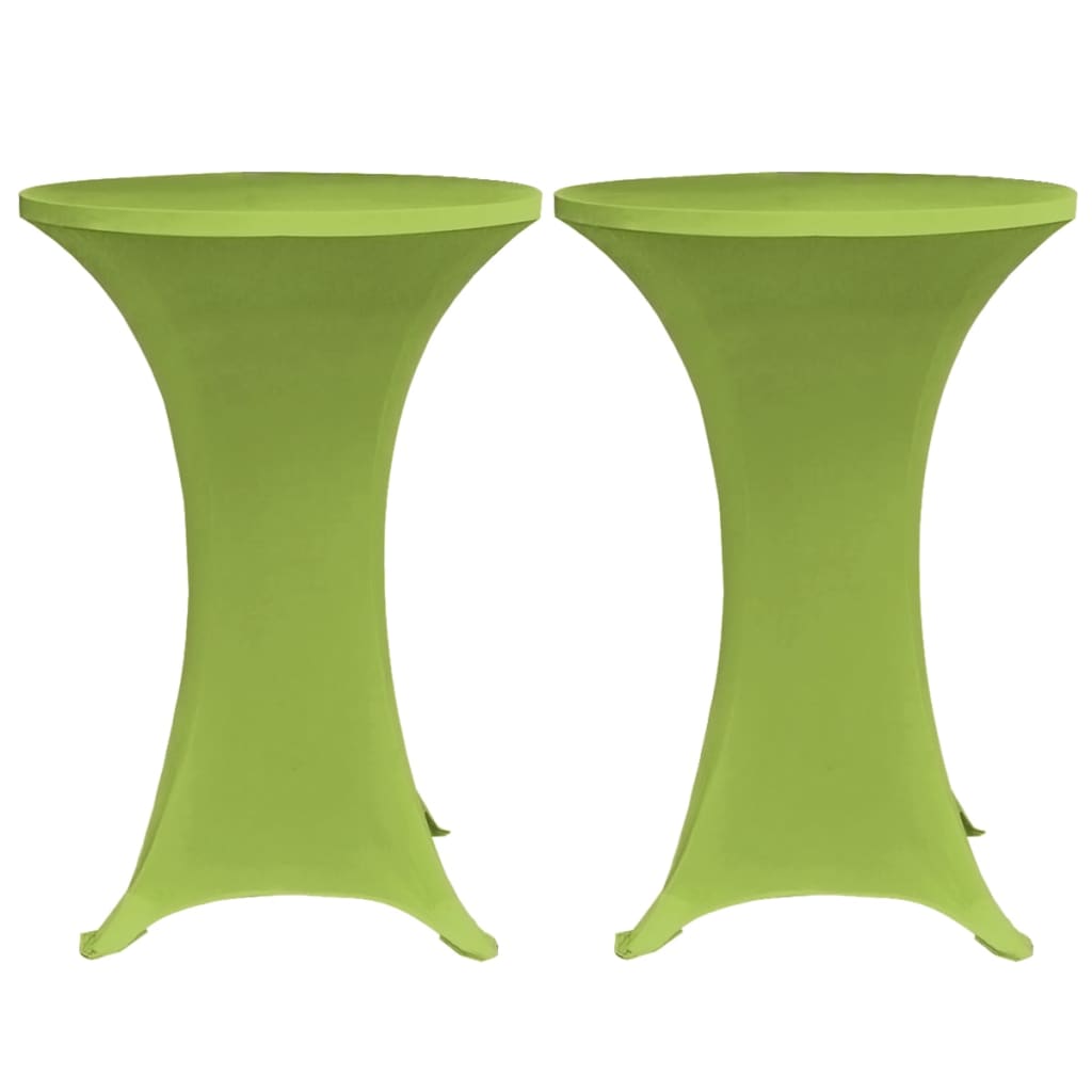 Stretch Table Cover 2 pcs 60 cm Green