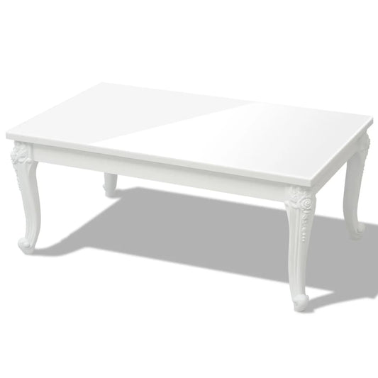 High Gloss Coffee Table | High gloss white | MDF, Plastic | Medium