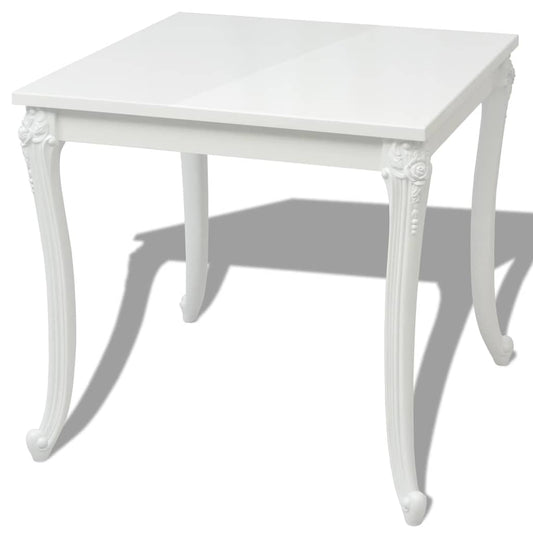 Kitchen Table | High gloss white | MDF top, plastic legs | Medium