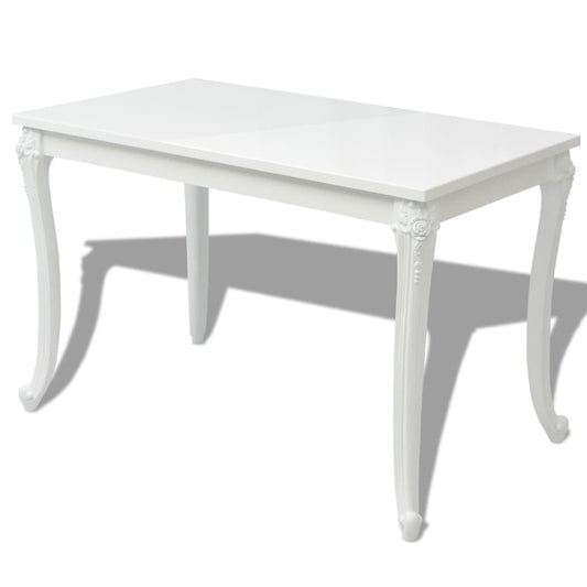 Kitchen Table | High gloss white | MDF and Plastic | 116x66 cm