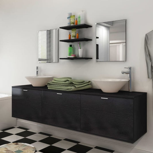 Bathroom Cabinet | Black | Engineered Wood | Standard | Bathroom Cabinet