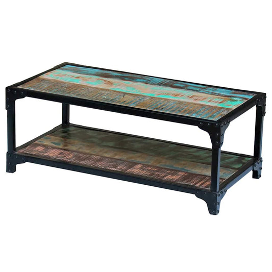 Coffee Table | Multicolour | Solid reclaimed wood, steel frame