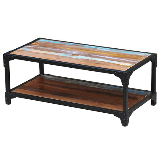 Coffee Table | Multicolour | Solid reclaimed wood, steel frame