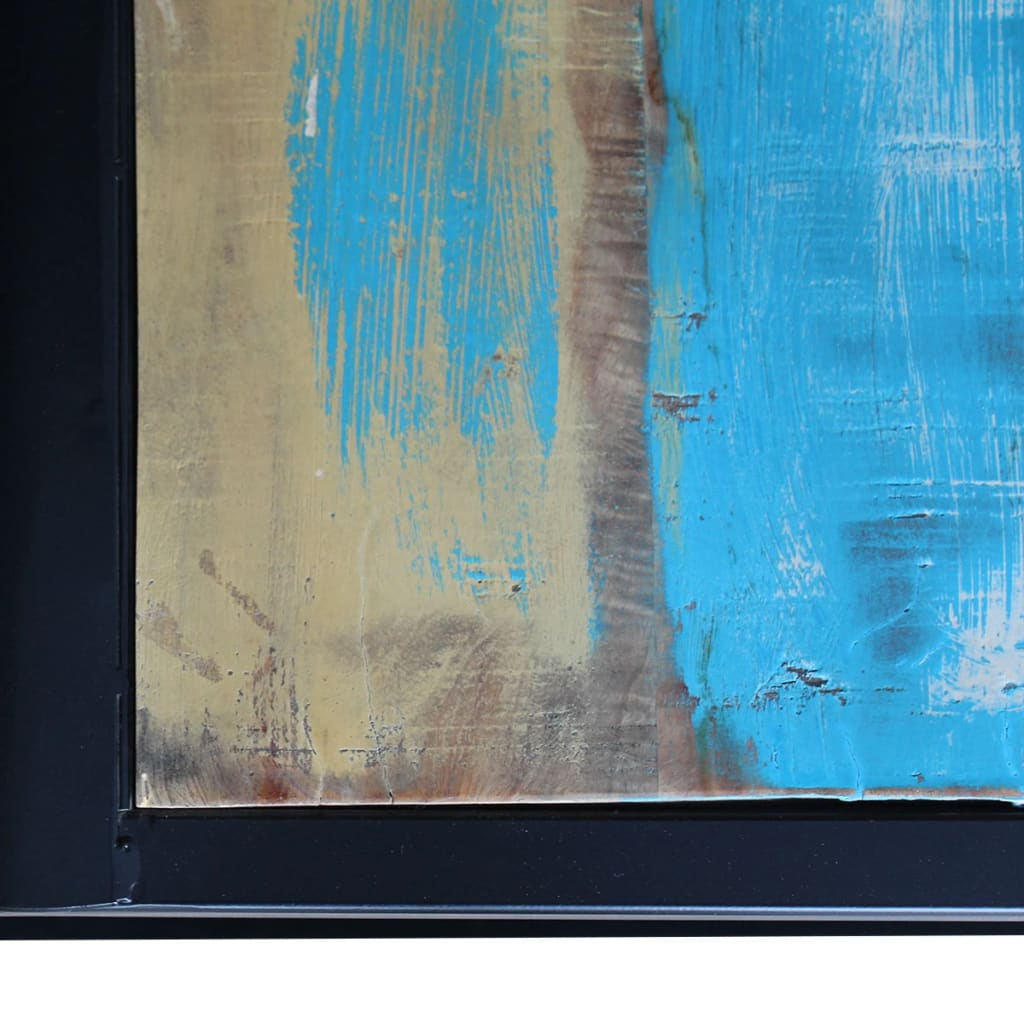 Coffee Table Multicolor Solid Reclaimed Wood Standard Rectangular