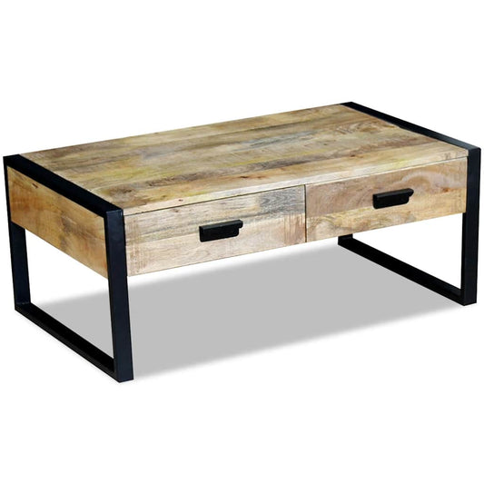 Coffee Table | Solid mango wood, Iron | 100x60x40 cm | Coffee Table