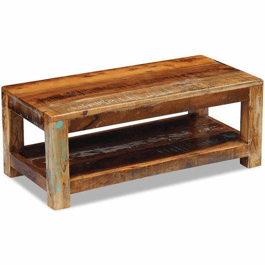 Coffee Table | Multicoloured with natural, teal, and red tones