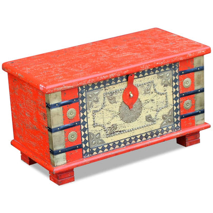 Storage Chest Red Mango Wood 80x40x45 cm