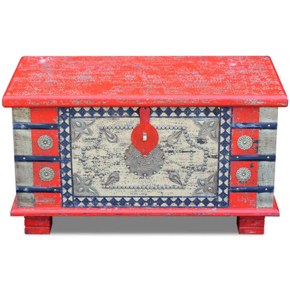 Storage Chest Red Mango Wood 80x40x45 cm