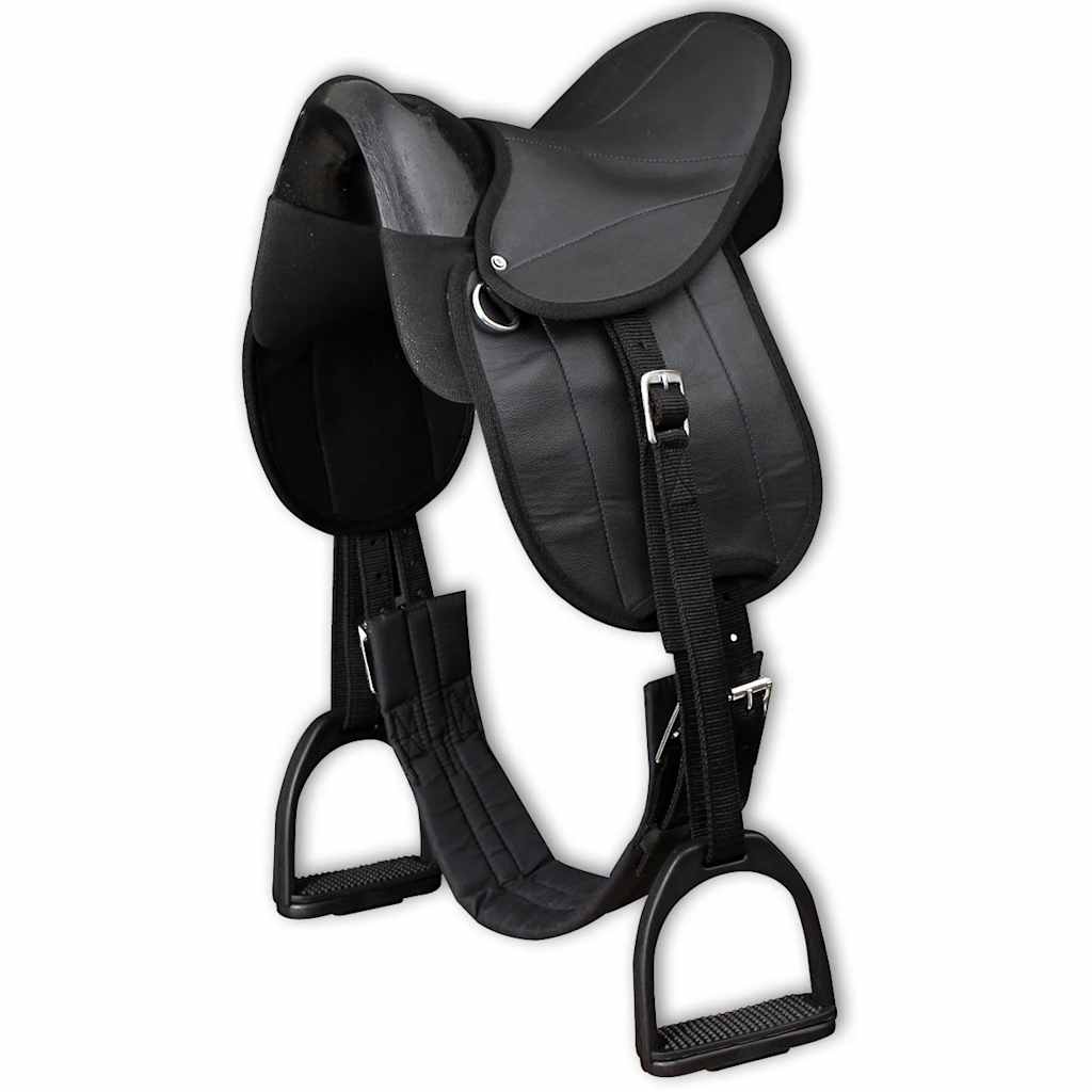 Saddle Set | Black | Plastic, Polyester | 10-inch seat | Durable