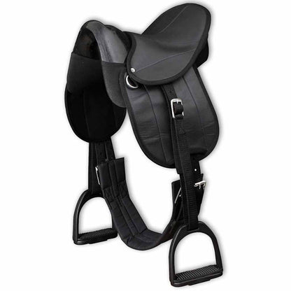 Saddle Set | Black | Plastic, Polyester | 10-inch seat | Durable