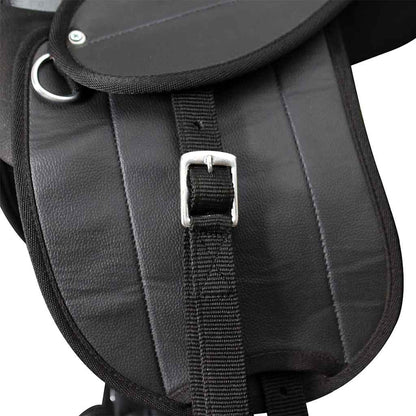 Saddle Set | Black | Plastic, Polyester | 10-inch seat | Durable
