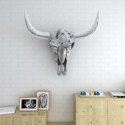 Skull Head Decoration | Silver | Aluminium | Large | Decorative Inlays