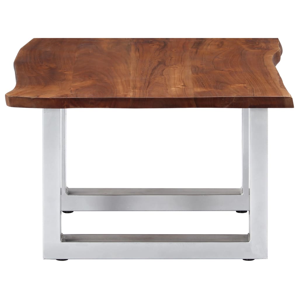 vidaXL Coffee Table Brown and silver